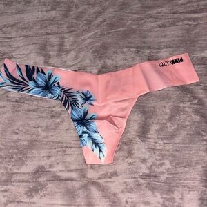 Pink VS | blue leaves thong
